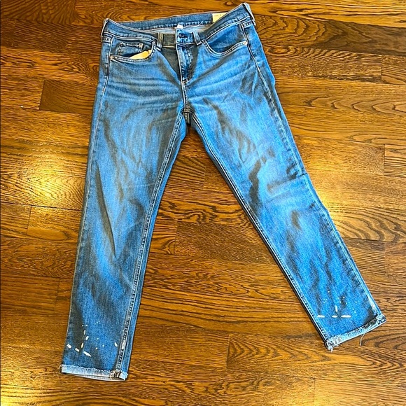 Rag & bone 27 Blue Distressed Jeans capri - Picture 1 of 2